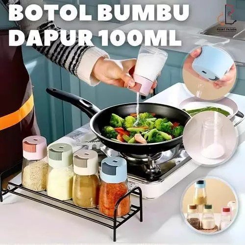 Botol Tempat Bumbu Unik Dispenser bumbu Bubuk Dapur otomatis Garam