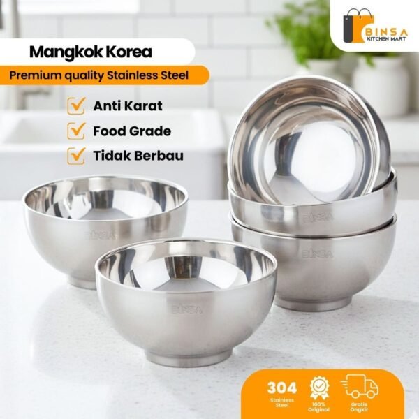 Mangkok Stainless Korea Tebal