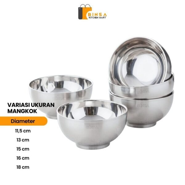 Mangkok Stainless Korea Tebal