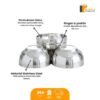 Mangkok Stainless Korea Tebal