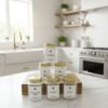 Toples Bumbu Dapur Aesthetic 200ml TUTUP GOLD FREE SENDOK