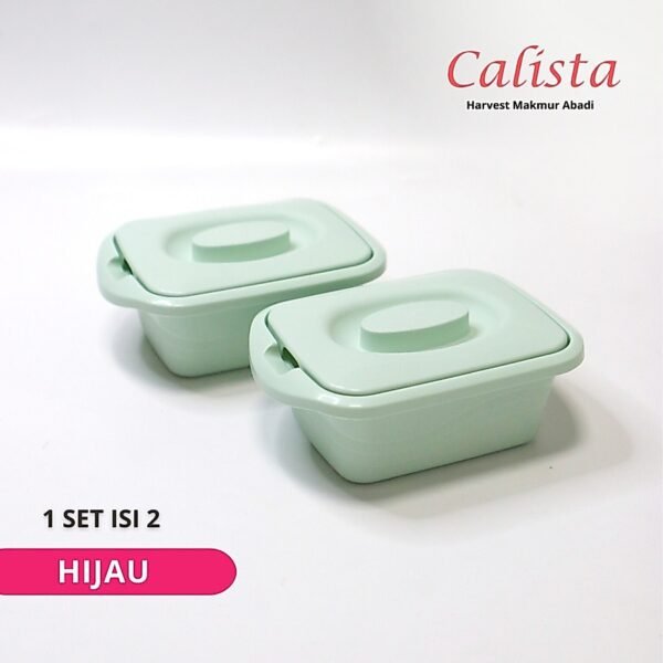 Lotus Square Set isi 2pcs - Calista Tempat Saji Makanan