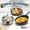 TRIPLE EKONOMIS 3IN1 (WAJAN BATU MEDIS 32CM + WAJAN GEPENG 34CM + PANCI KUKUS 2 SUSUN)
