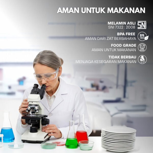 Piring Saji Persegi Melamin Extra Tebal Elegan Mewah