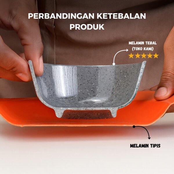 Mangkuk Sup Melamin Lusinan 3/6/12 Pcs – Asli 100% Tebal Premium